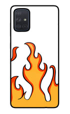 Fired Up – White Samsung A71 Glass Case