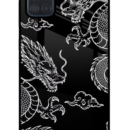Twin Dragons Samsung A71 Glass Case Back Cover by Casekaro