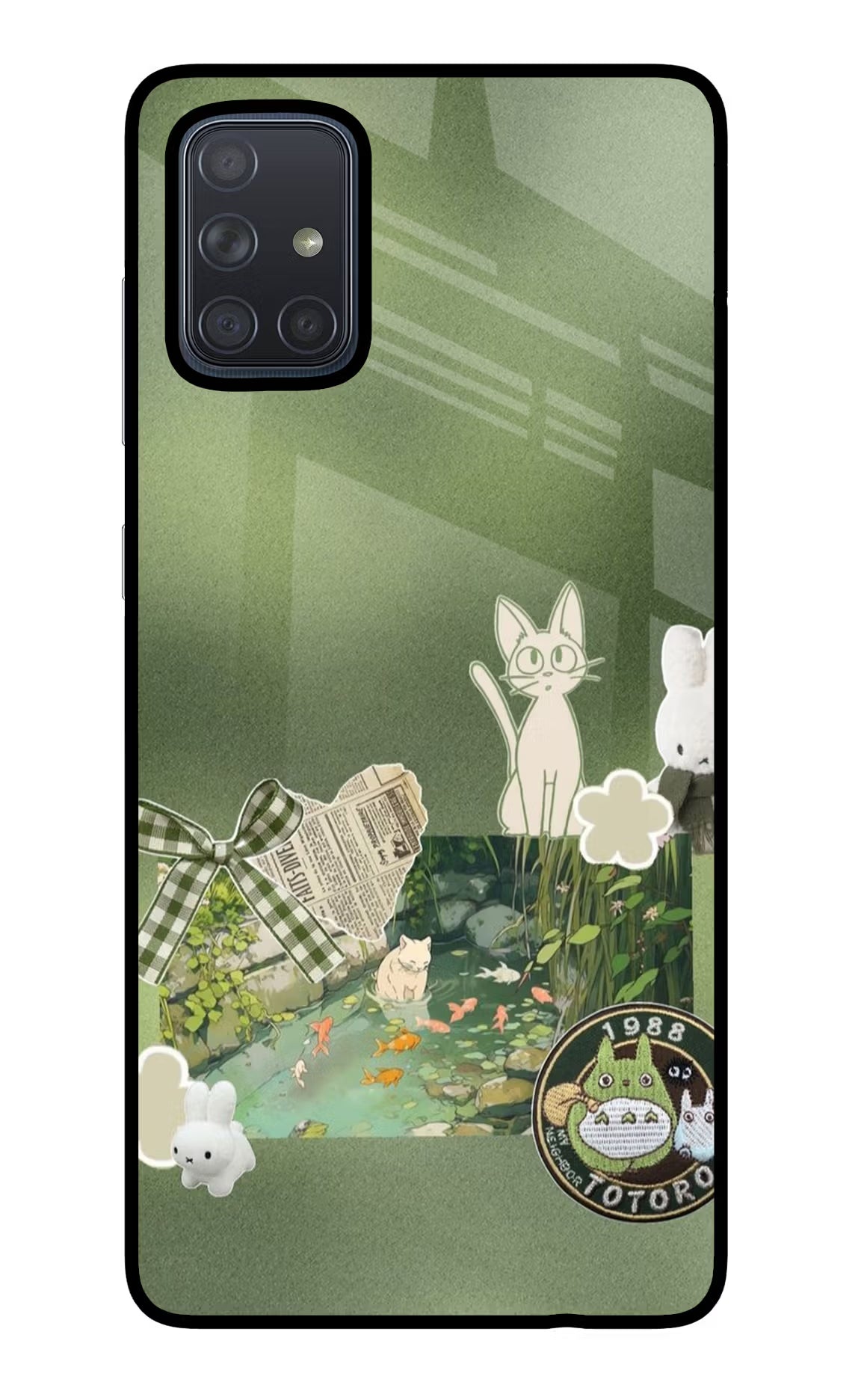 Aesthetic anime Samsung A71 Glass Case