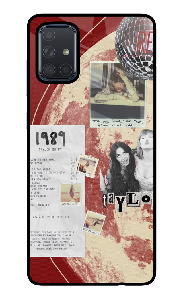 Taylor Swift Samsung A71 Glass Case Back Cover by Casekaro