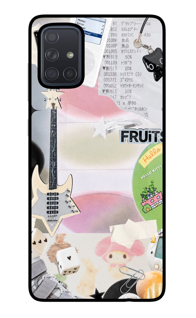 Softcore case Samsung A71 Glass Case Back Cover by Casekaro