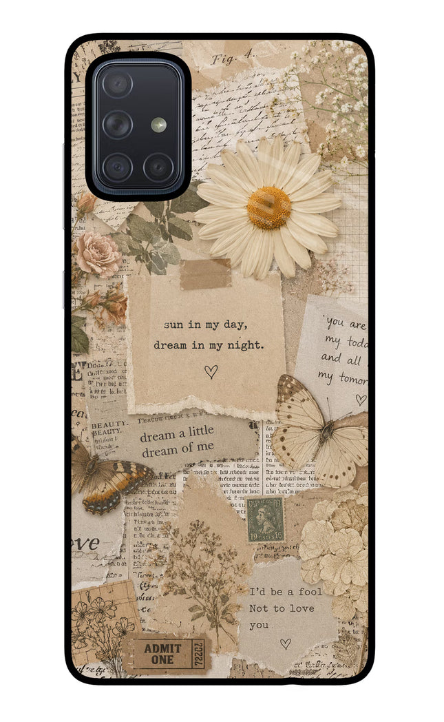 Vintage case Samsung A71 Glass Case