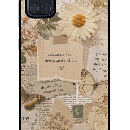 Vintage case Samsung A71 Glass Case Back Cover by Casekaro
