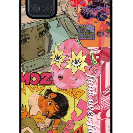 Funkover Samsung A71 Glass Case Back Cover by Casekaro