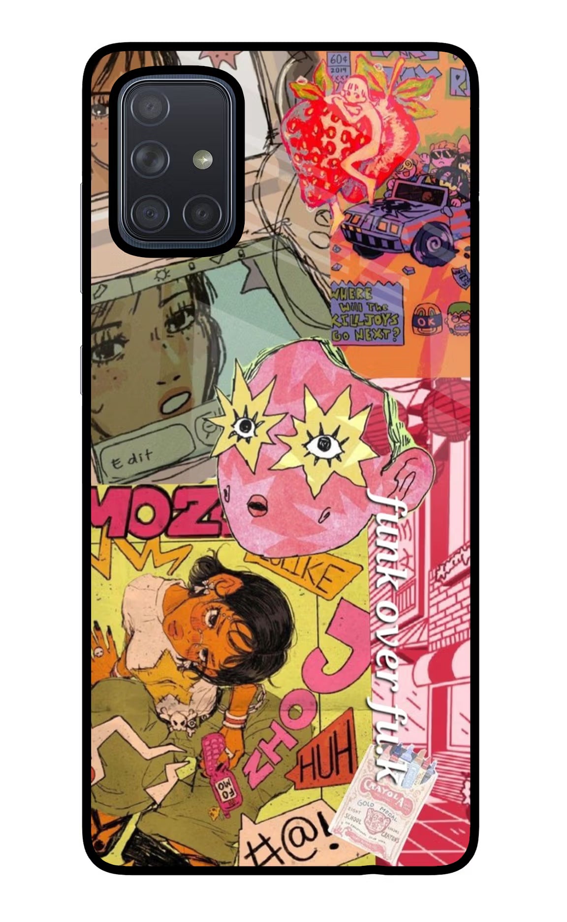 Funkover Samsung A71 Glass Case Back Cover by Casekaro