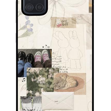 Soft Aesthetic Samsung A71 Glass Case Back Cover by Casekaro
