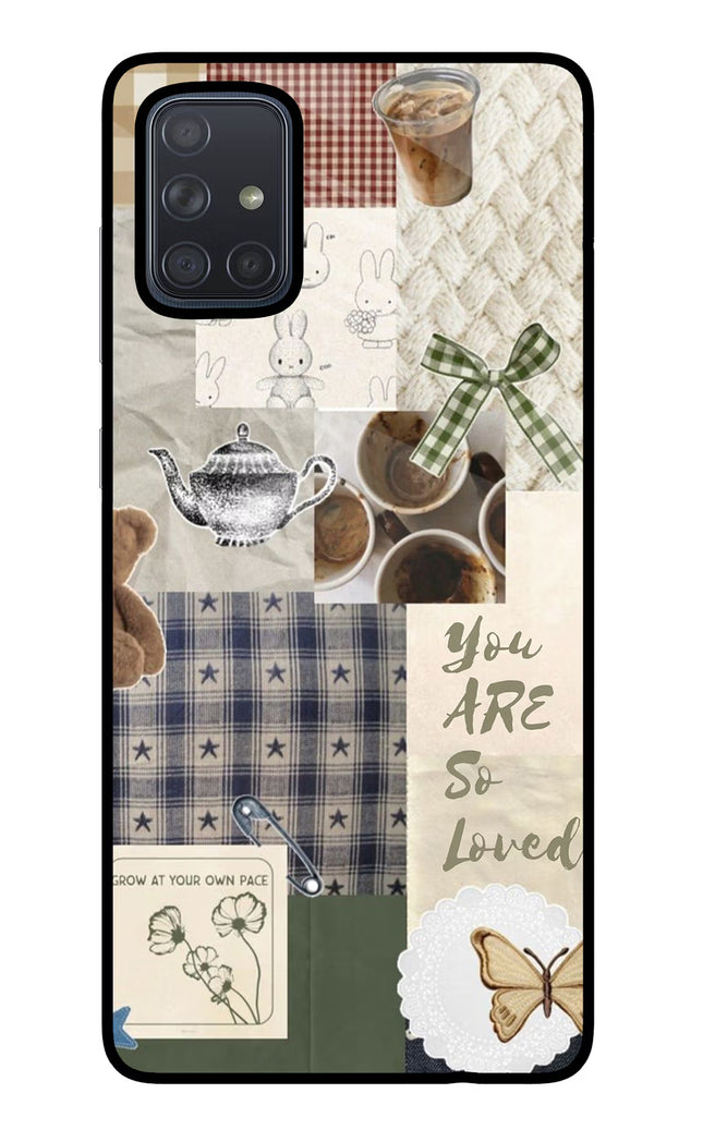 Cookie Samsung A71 Glass Case Back Cover by Casekaro