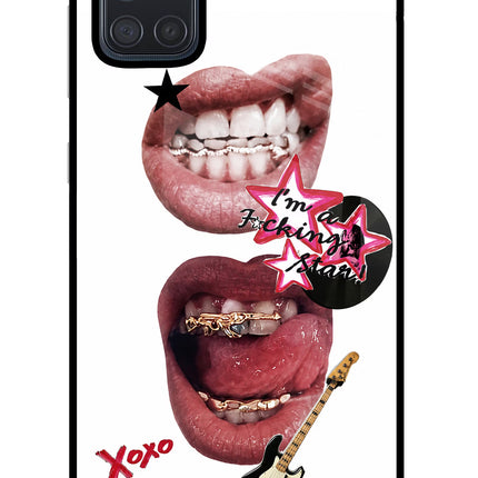 Rockstar Samsung A71 Glass Case Back Cover by Casekaro