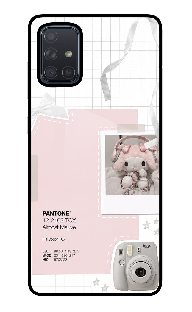 Pantone Asthetic Samsung A71 Glass Case Back Cover by Casekaro