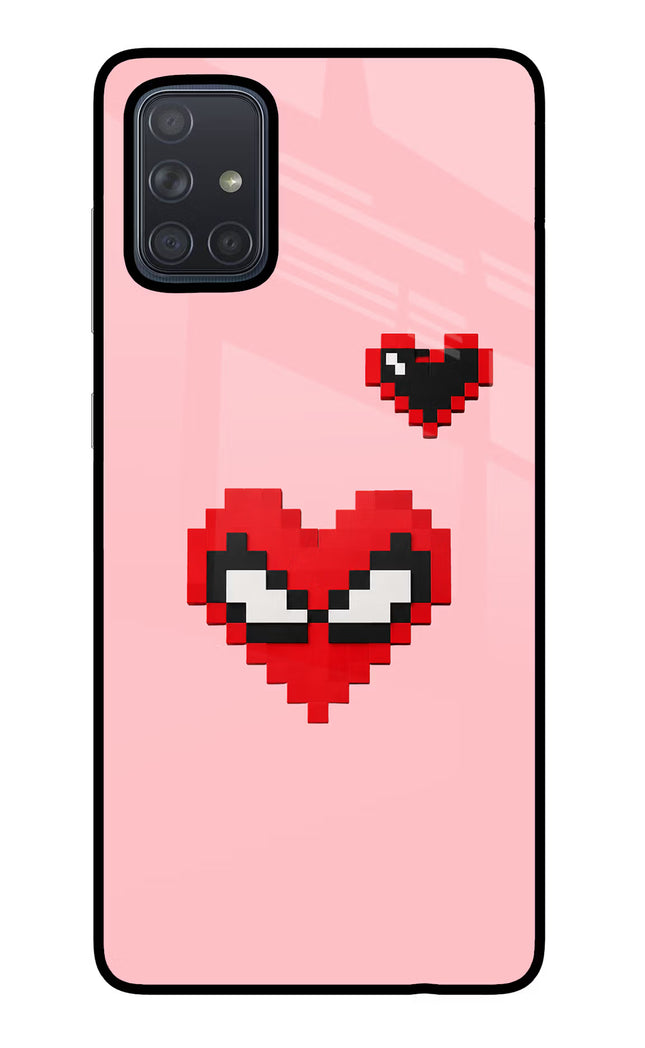 Gwen Heart Samsung A71 Glass Case Back Cover by Casekaro