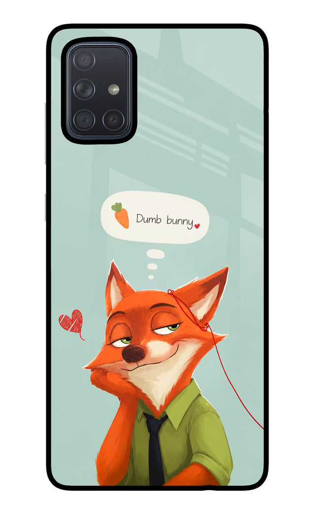 Nick Charm Samsung A71 Glass Case Back Cover by Casekaro