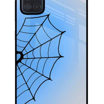Blue Web Samsung A71 Glass Case