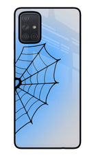 Blue Web Samsung A71 Glass Case