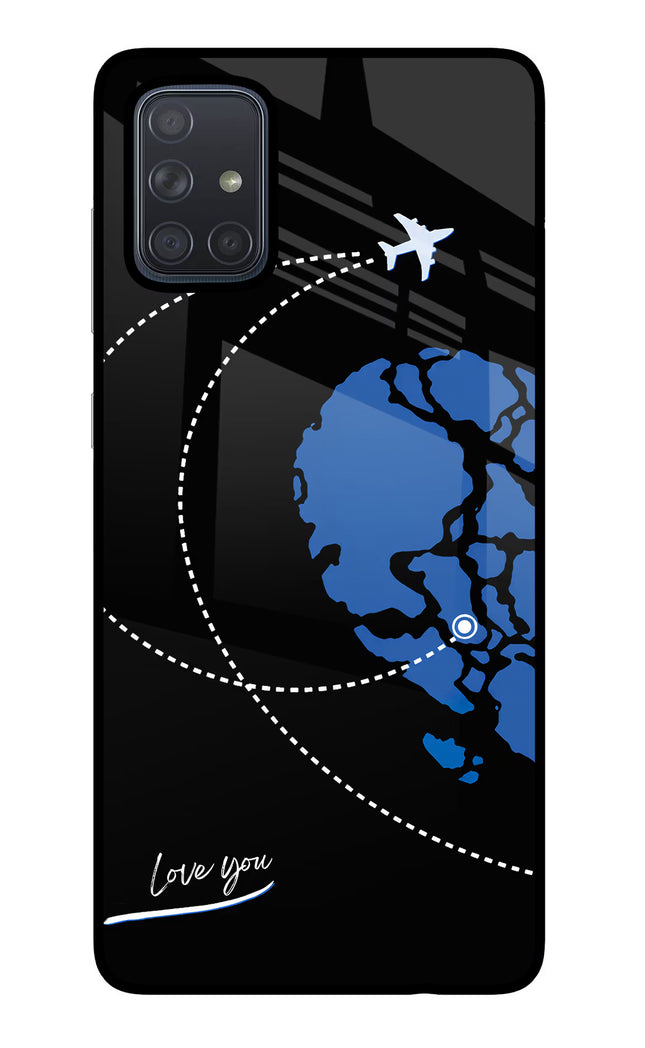 Love Orbit Samsung A71 Glass Case Back Cover by Casekaro