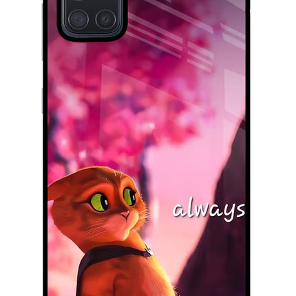 Always Cat Samsung A71 Glass Case