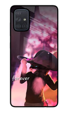 Forever Cat Samsung A71 Glass Case