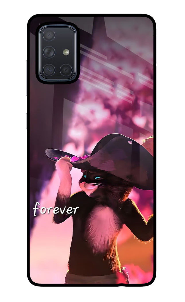 Forever Cat Samsung A71 Glass Case