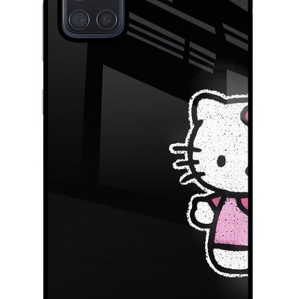 Kitty Charm Samsung A71 Glass Case