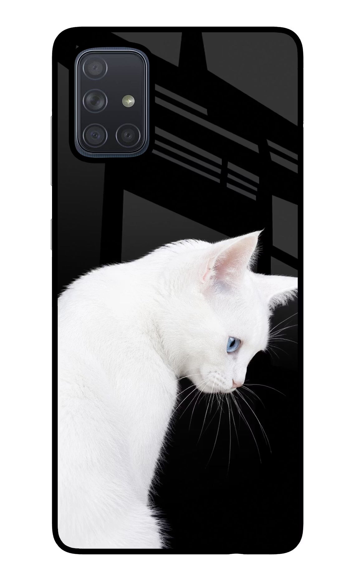Snow Gaze Samsung A71 Glass Case Back Cover by Casekaro