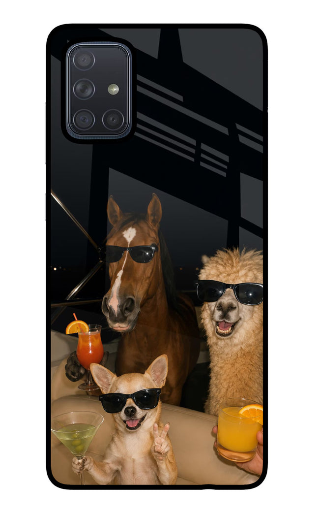 Party Squad Samsung A71 Glass Case