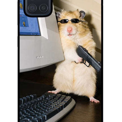 Hacker Hamster Samsung A71 Glass Case