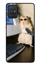 Hacker Hamster Samsung A71 Glass Case