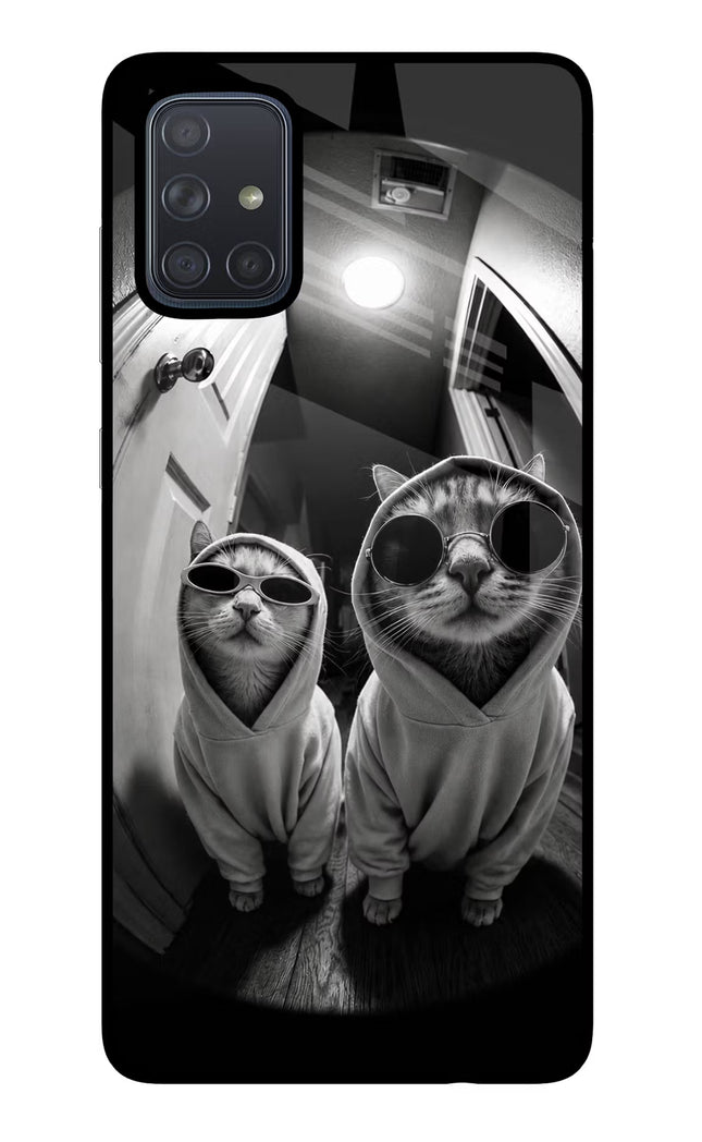 Hood Cats Samsung A71 Glass Case