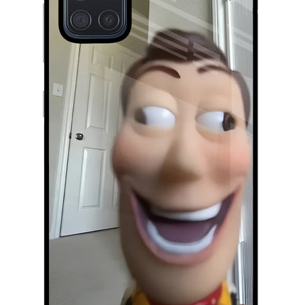 Side Eye Woody Samsung A71 Glass Case