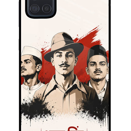 Bhagat Singh Trio Samsung A71 Glass Case