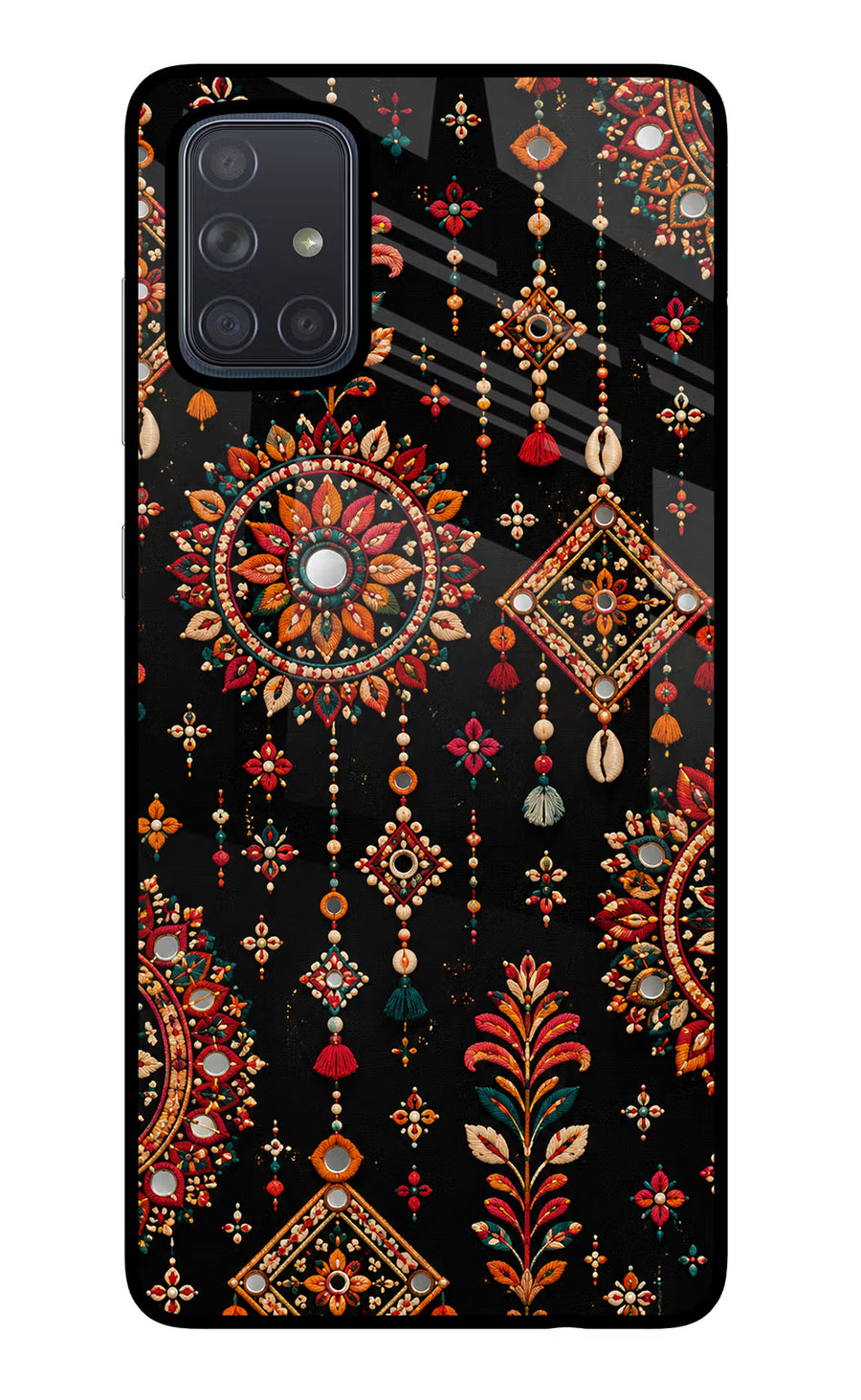 Boho Noir Samsung A71 Back Cover, Glass case