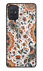 White Mayura Samsung A71 Glass Case