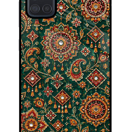 Green Pataka Samsung A71 Glass Case