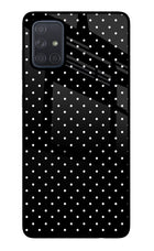 White Dots Samsung A71 Glass Case