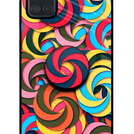 Spiral Pattern Samsung A71 Pop Case by Casekaro