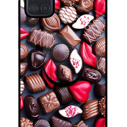 Chocolates Samsung A71 Glass Case