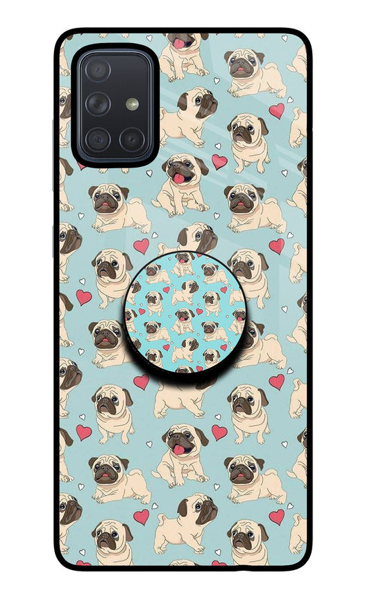 Pug Dog Samsung A71 Glass Case