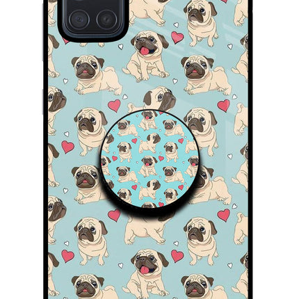 Pug Dog Samsung A71 Glass Case