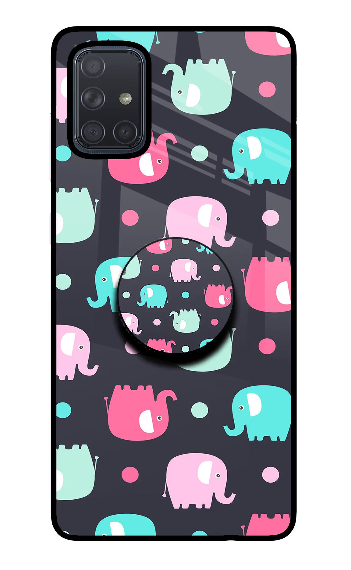 Baby Elephants Samsung A71 Pop Case by Casekaro