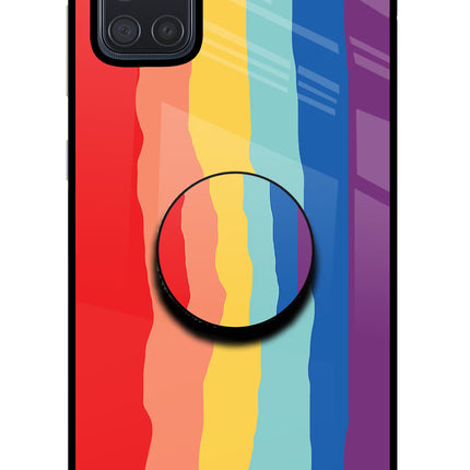 Rainbow Samsung A71 Glass Case