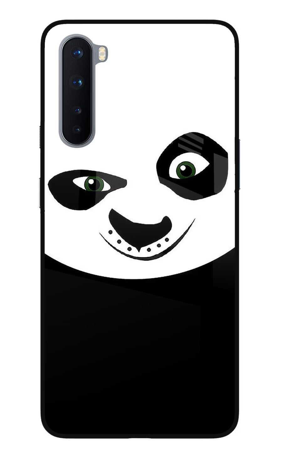 Panda Oneplus Nord Back Cover, Glass case