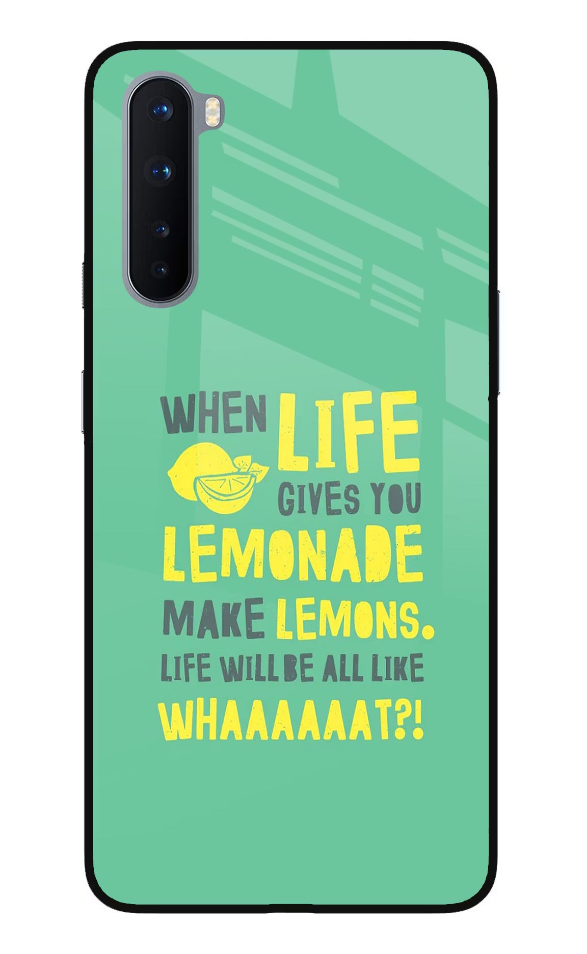 Quote Oneplus Nord Glass Case Back Cover by Casekaro