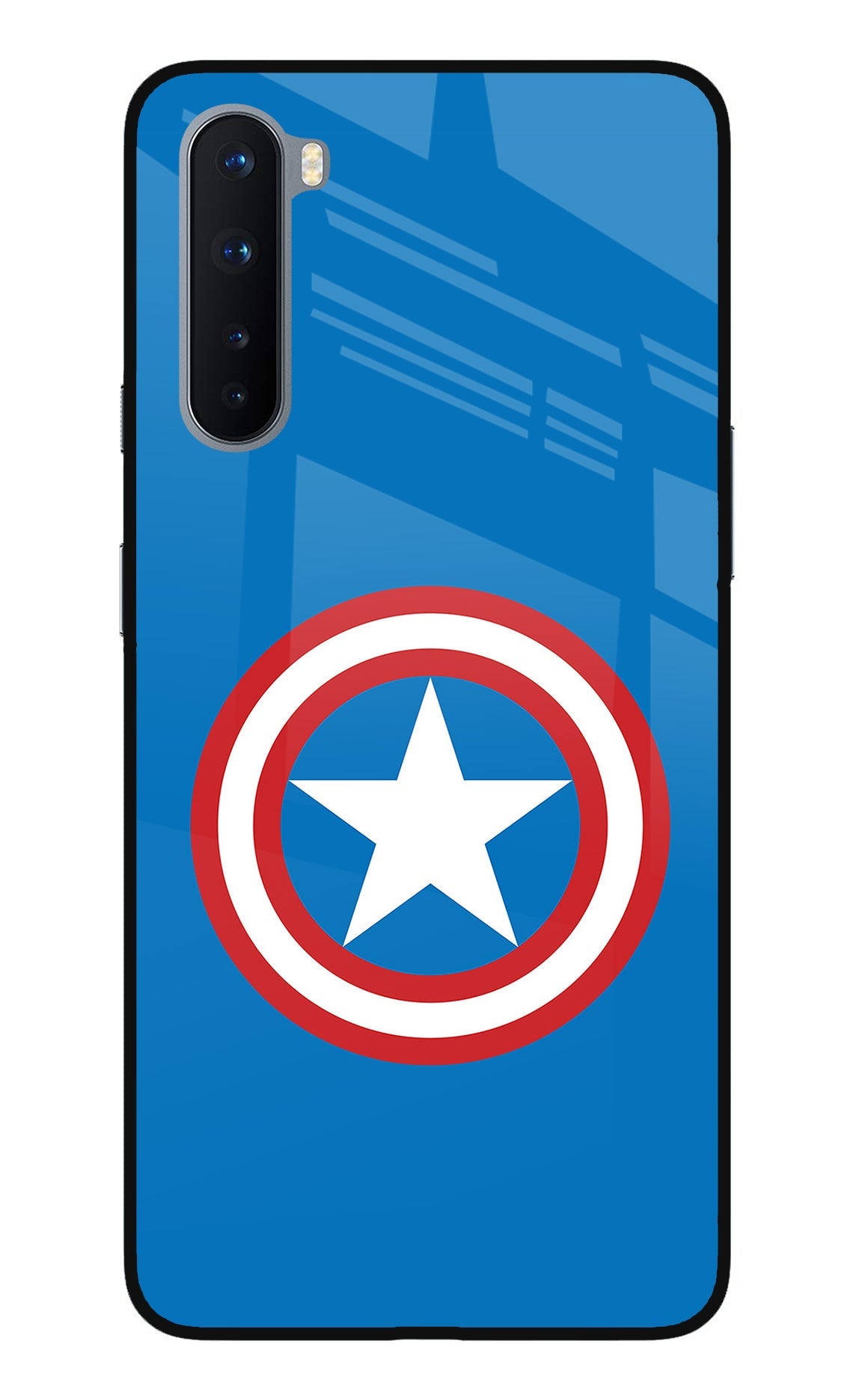 Captain America Logo Oneplus Nord Glass Case