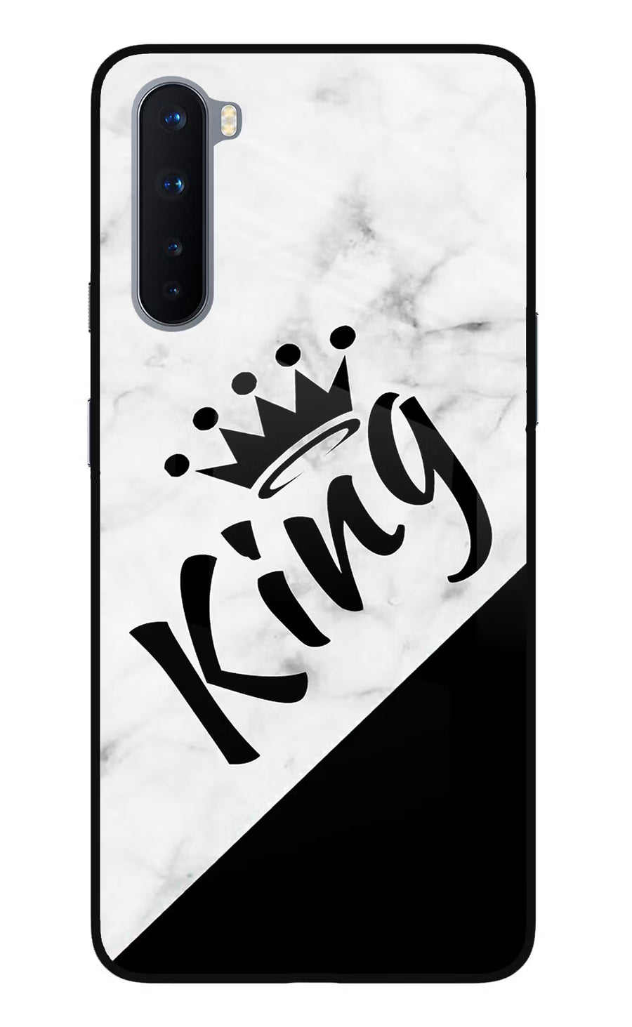 King Oneplus Nord Back Cover, Glass case