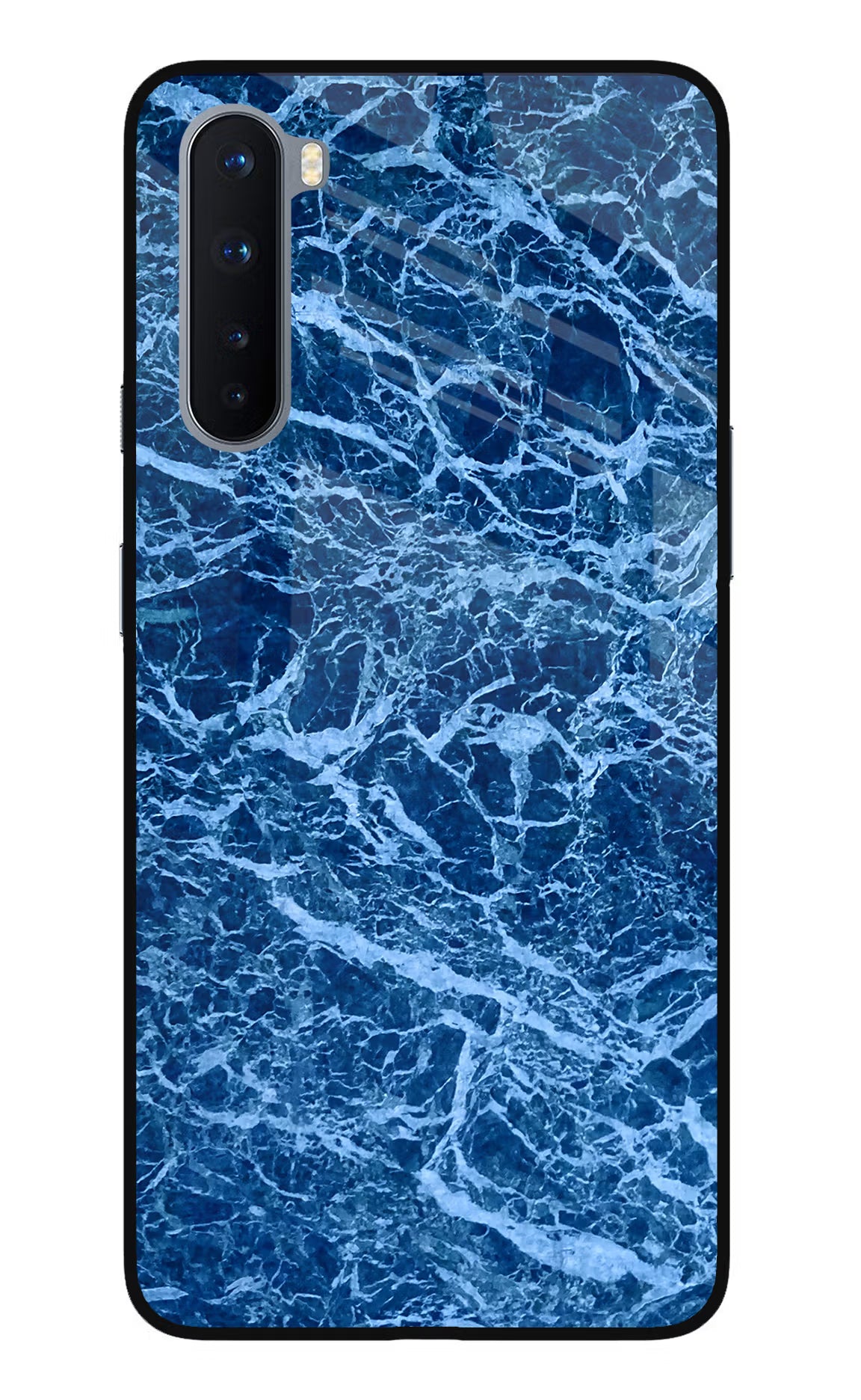 Blue Marble Oneplus Nord Glass Case Back Cover by Casekaro