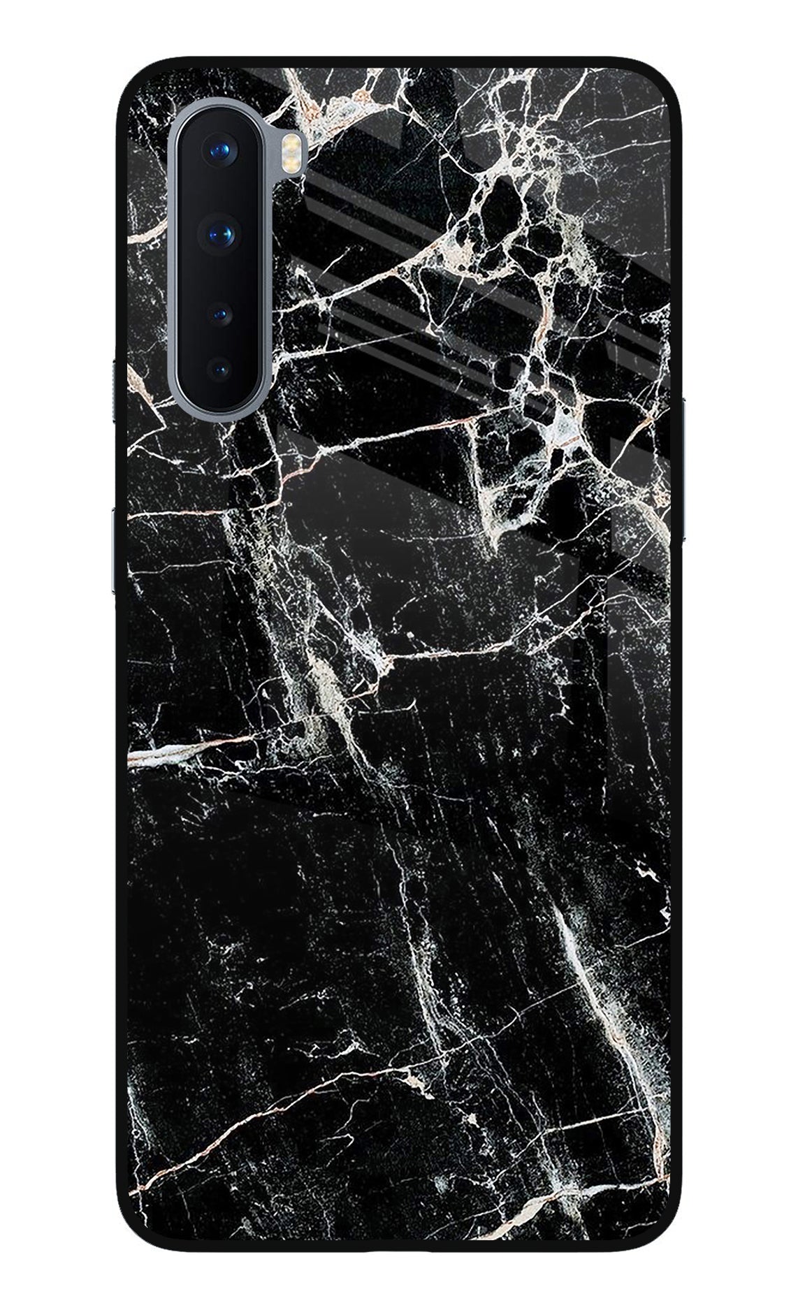 Black Marble Texture Oneplus Nord Glass Case
