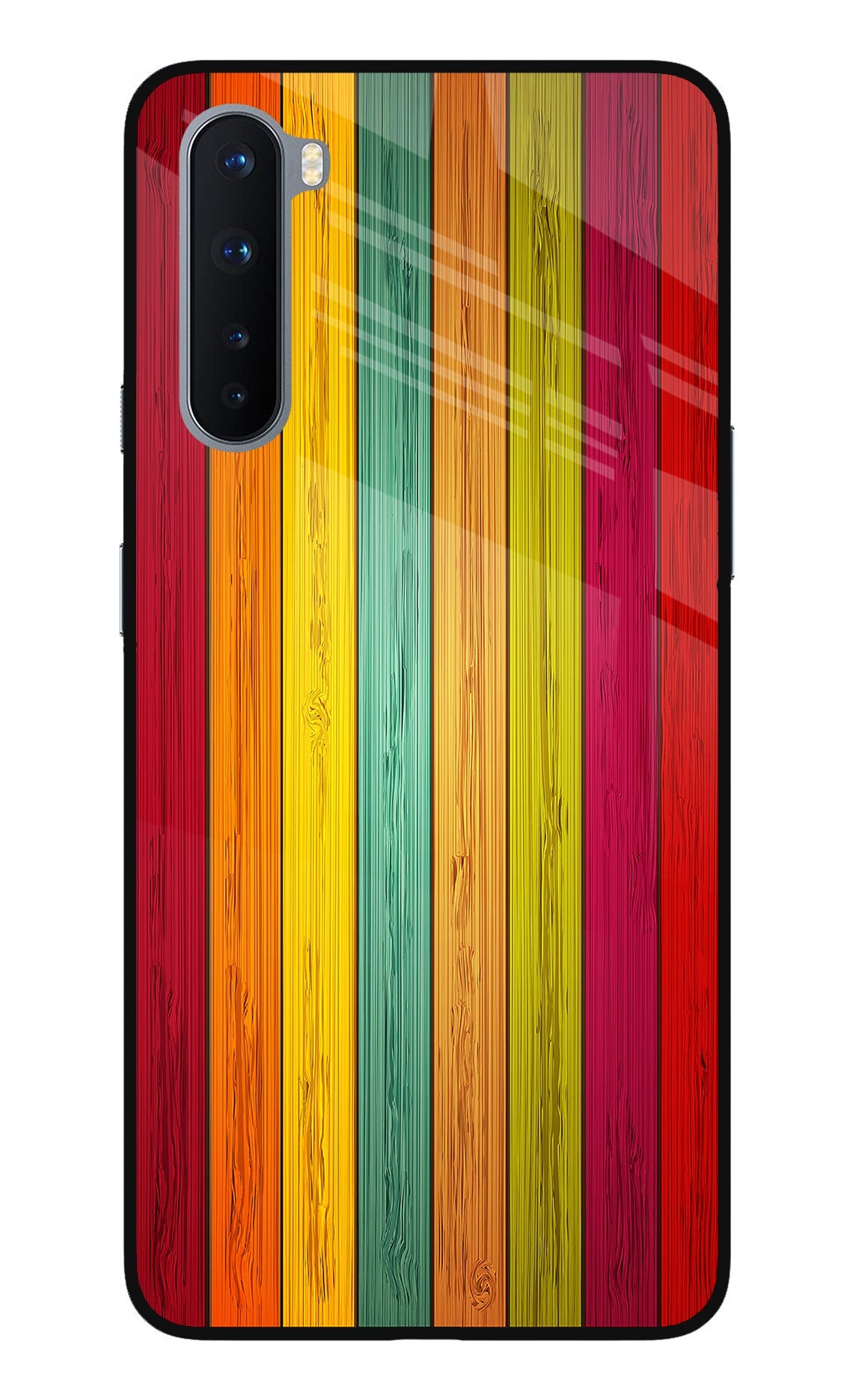 Multicolor Wooden Oneplus Nord Back Cover