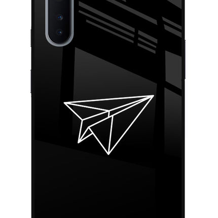Paper Plane White Oneplus Nord Glass Case