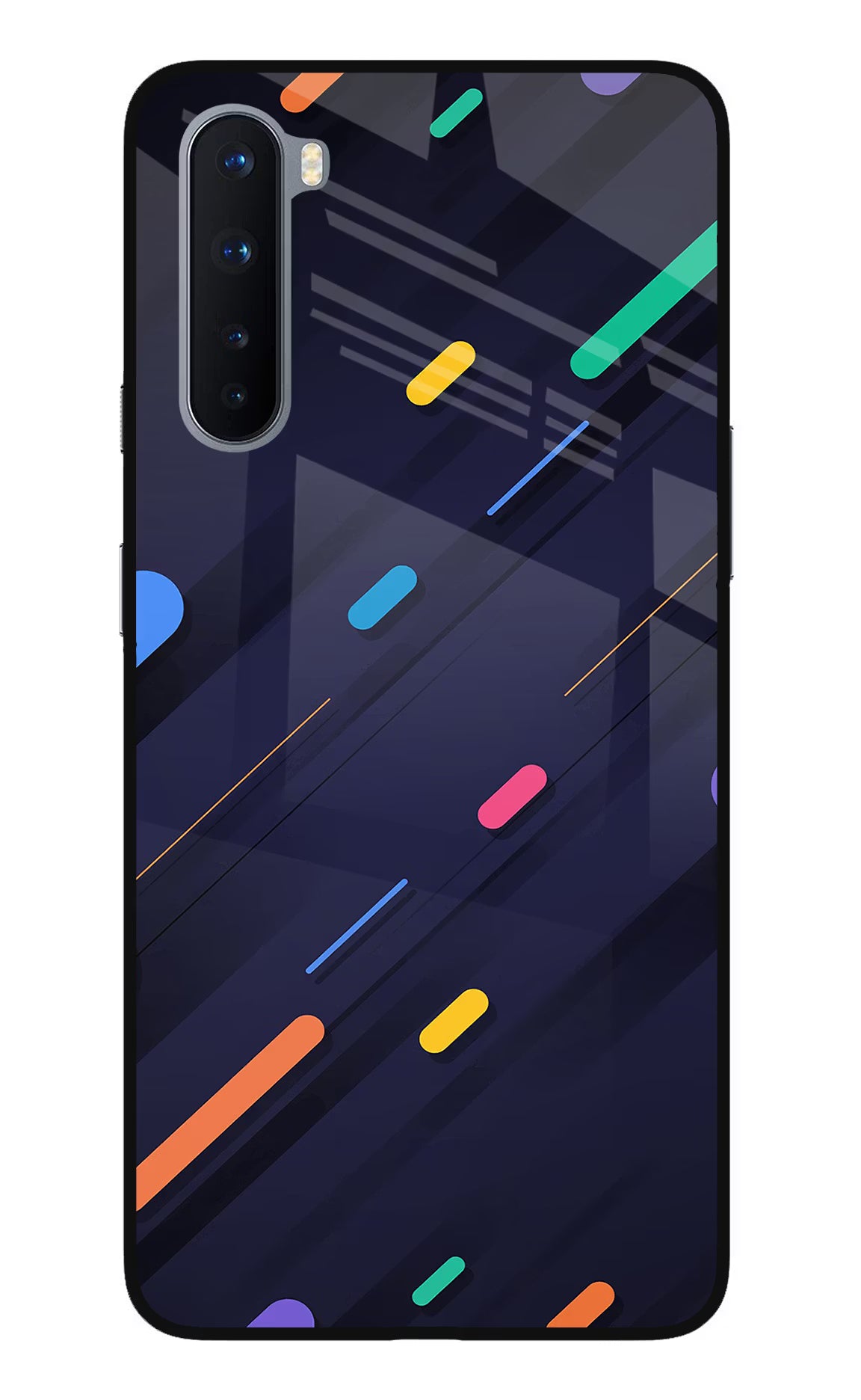Abstract Design Oneplus Nord Glass Case Back Cover by Casekaro