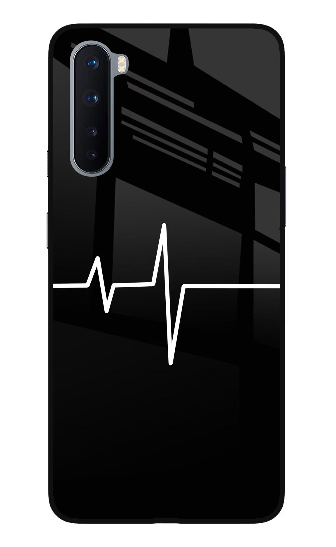Heart Beats Oneplus Nord Glass Case Back Cover by Casekaro