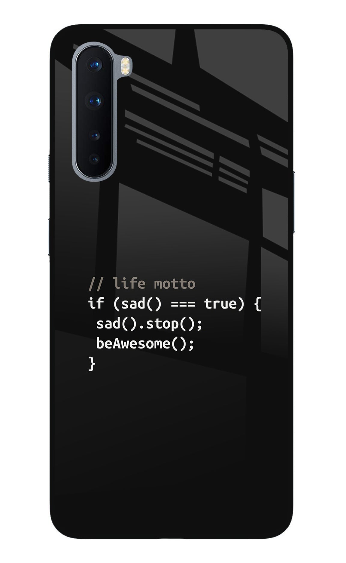 Life Motto Code Oneplus Nord Glass Case